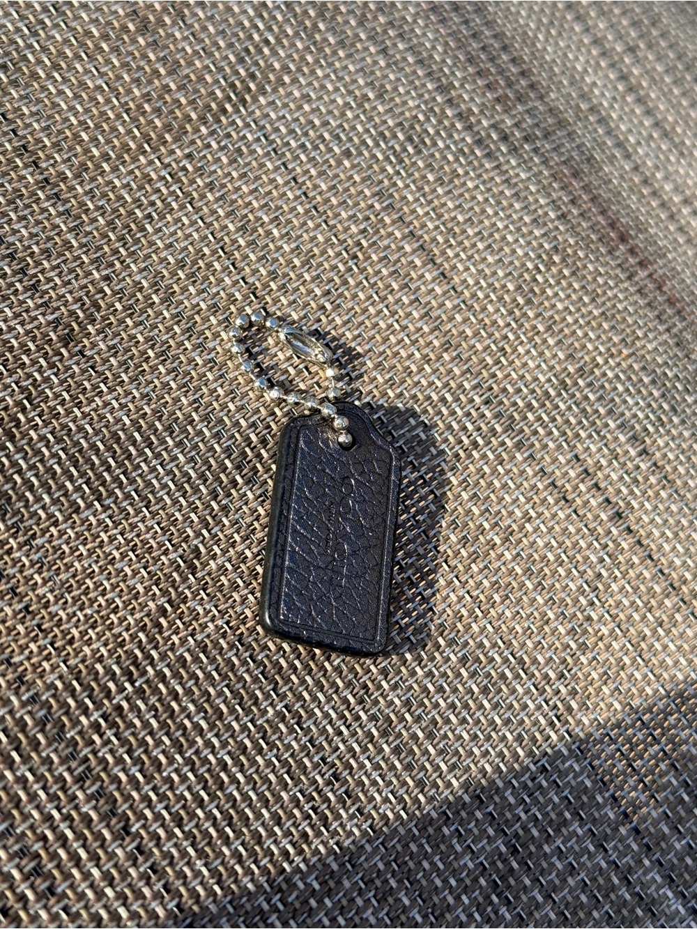 Coach Metallic Leather Hang Tag